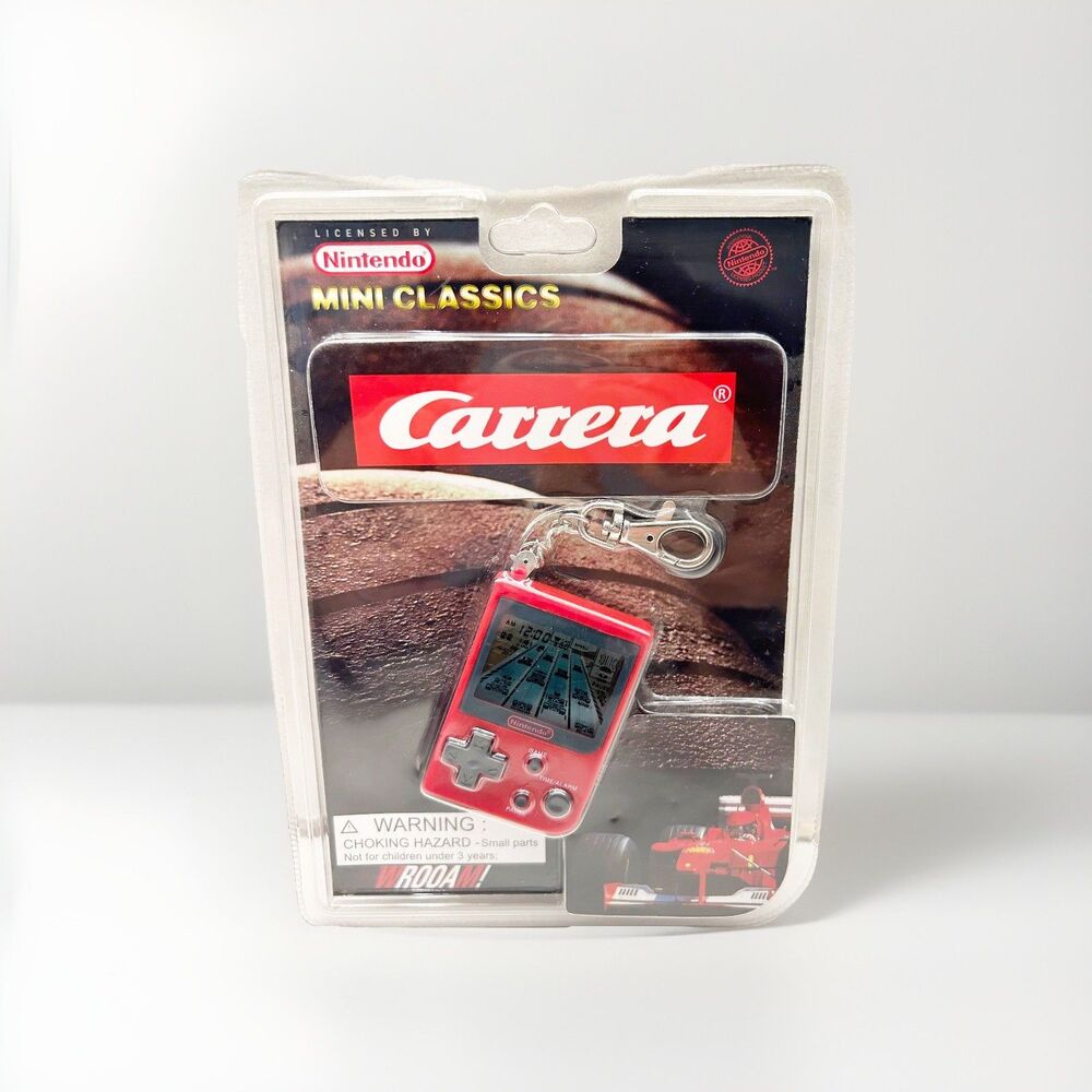1998 Nintendo Mini Classics Keychain, Carrera, New Sealed Unopened, Red